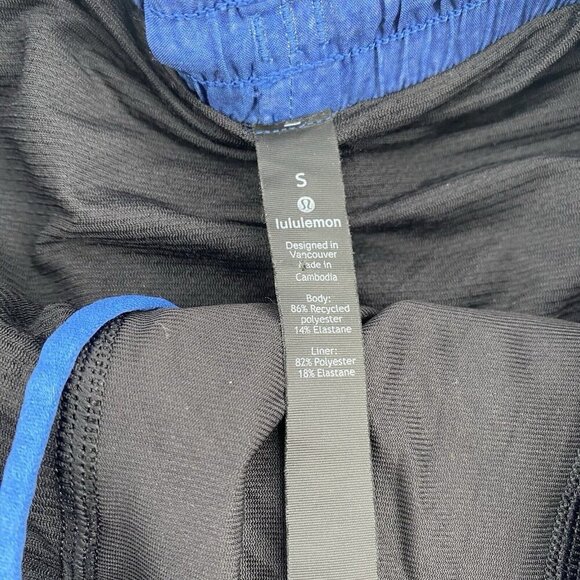 LULULEMON Size Small Pace Breaker Short 9" Ocean Spray Admiral Blue - Picture 7 of 9